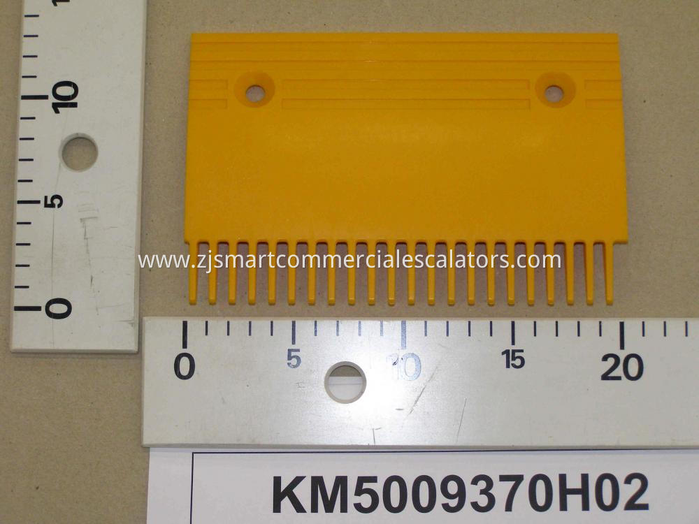 Yellow Plastic Comb Plate for KONE Escalators KM5009370H02, Left 